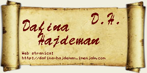 Dafina Hajdeman vizit kartica